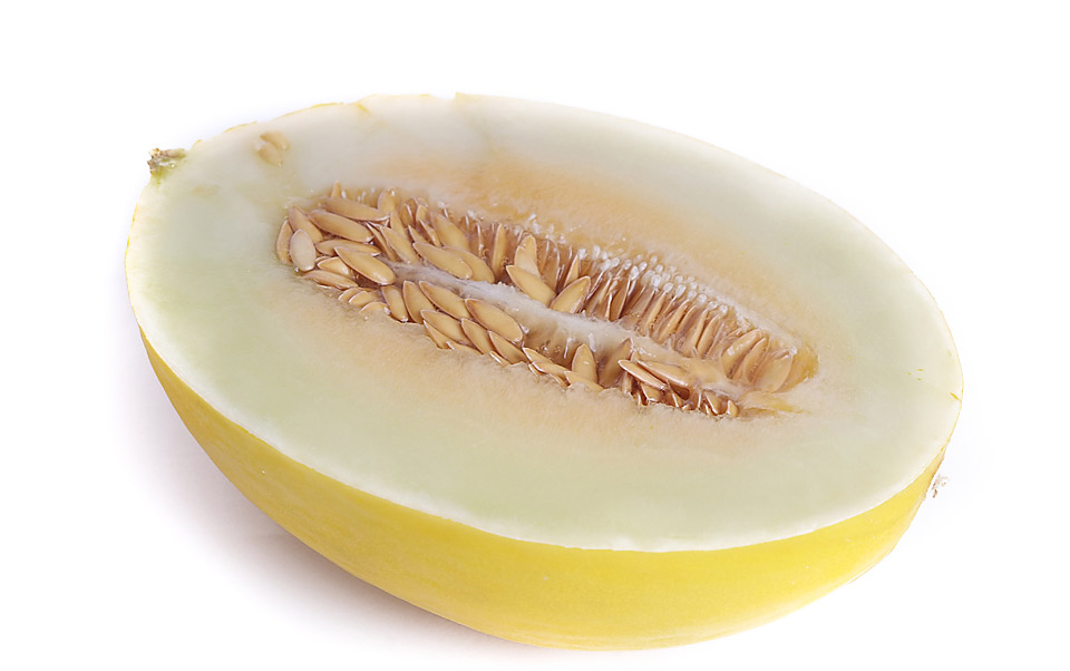 Halbierte Honigmelone